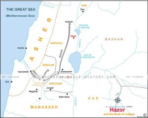 Hazor in the Book of Judges - Basic Map (72 DPI) 1-Year License - Bible ...