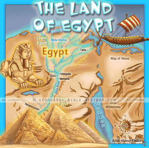 Land of Ancient Egypt - Topo Color Map (72 DPI) 1-Year License - Bible ...