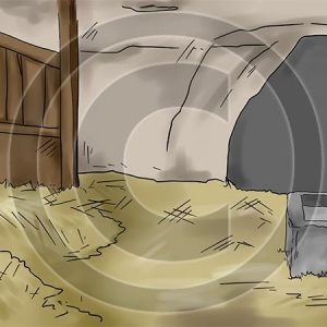 Stable with Manger - Bible Illustration (72 DPI) 1-Year License