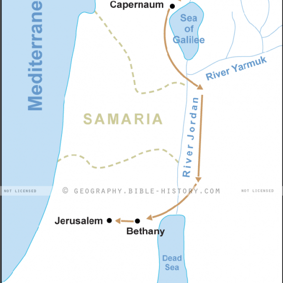 Jesus' Ministry in Galilee - Color Map (Hi-Res. Download) 1-Year ...