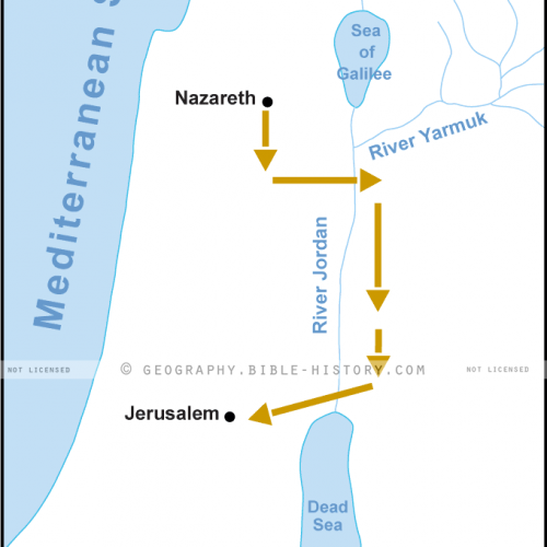 Jesus' Ministry in Galilee - Color Map (72 DPI) 1-Year License - Bible ...