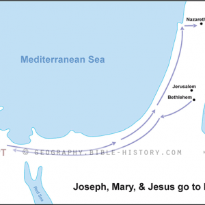 Joseph, Mary, & Jesus go to Egypt - Basic Map (72 DPI) 1-Year License