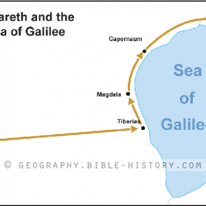 Nazareth and the Sea of Galilee - Basic Map (72 DPI) 1-Year License