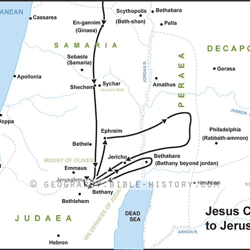 Jesus' Ministry in Galilee - Color Map (Hi-Res. Download) 1-Year ...