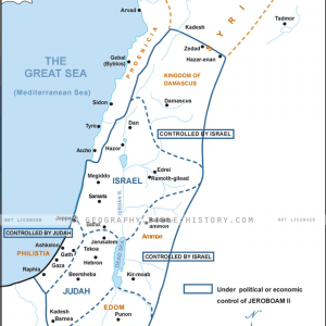 Israel and Judah at the time of Micah - Basic Map (72 DPI) 1-Year License