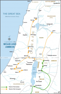 Moab and Ammon - Basic Map (72 DPI) 1-Year License - Bible Maps and Images