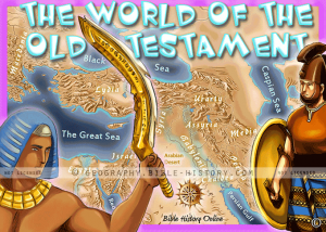 Old Testament World - Topo Color Map (72 DPI) 1-Year License - Bible