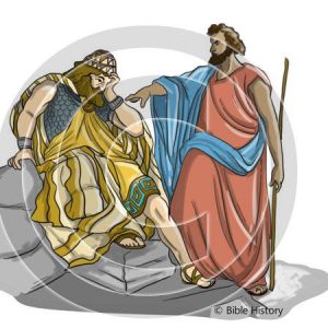 Prophet Speaking to the King - Bible Illustration (72 DPI) 1-Year License