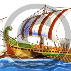 Roman Warship - Bible Illustration (72 DPI) 1-Year License