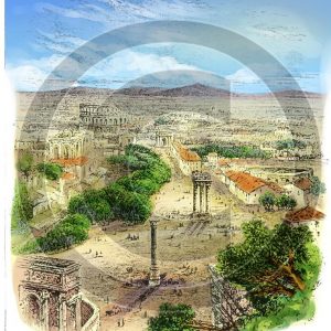 Ruins of Ancient Rome Overlook - Bible Illustration (72 DPI) 1-Year License