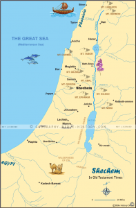 Map of Shechem in Old Testament Times (72 DPI) 1-Year License - Bible ...