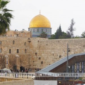 Western Wall with Dome in Background - Color Photo (72 DPI) 1-Year License