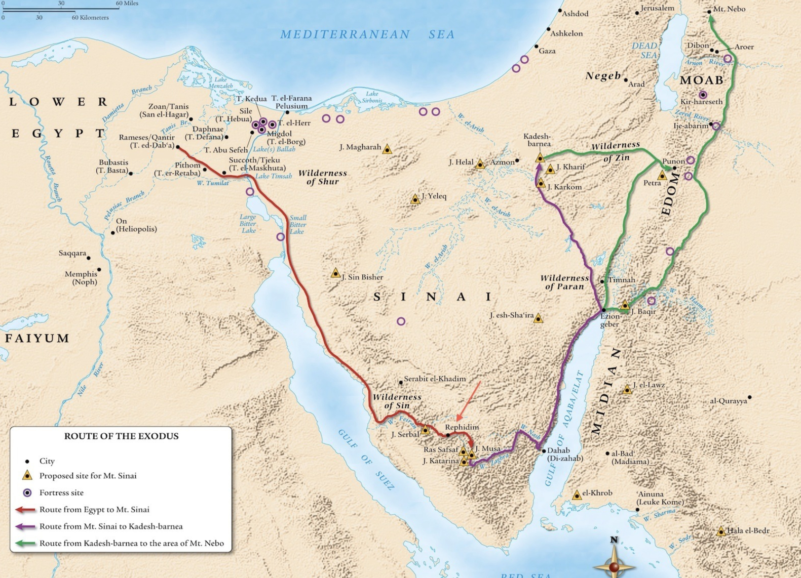 Unlocking the Secrets of the Exodus: Tracing the Israelites' Journey - Bible Maps and Images